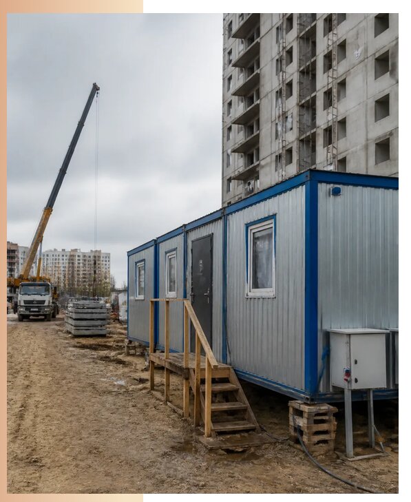 Аренда строительных вагончиков для рабочих в Ангарске